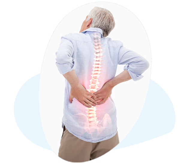 Spine pain highlighted