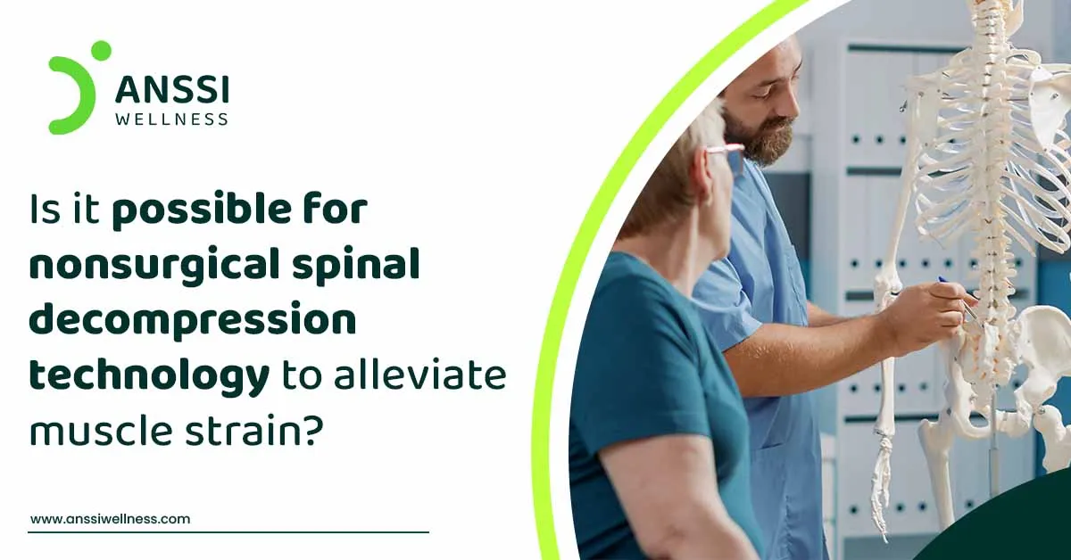 Is it possible for nonsurgical spinal decompression technology to alleviate muscle strain?