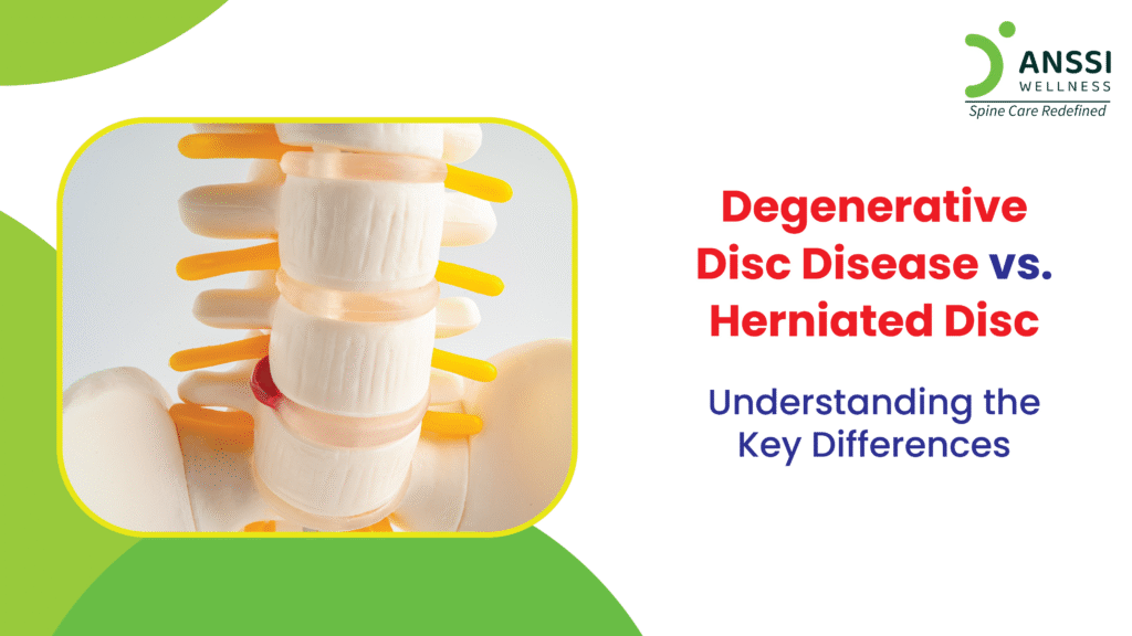 Two of the primary culprits behind chronic spinal discomfort are Degenerative Disc Disease (DDD) and Herniated Discs.
