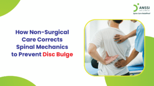 Disc bulge occurs when one of the spinal discs protrudes out of its normal position, pressing on nerves and causing discomfort, stiffness, or even radiating pain.