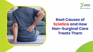 Sciatica often begins as mild back pain and gradually turns into a sharp, radiating pain running down one leg.