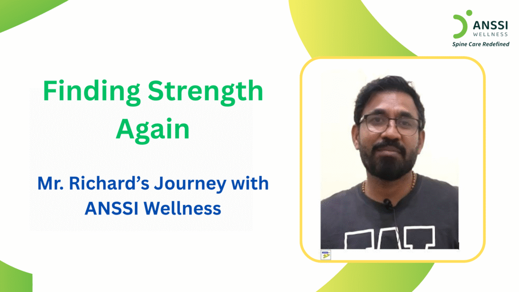 Mr. Richard, an NRI, suffered from chronic lower back pain due to prolonged sitting.