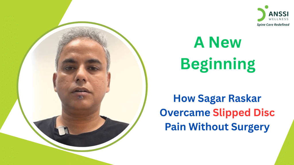 IT professional Sagar Raskar suffered from severe thigh-to-toe pain caused by an L4-L5 slipped disc.