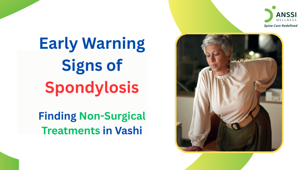 Spondylosis refers to degenerative changes in the spine caused by ageing, wear and tear, and disc degeneration.