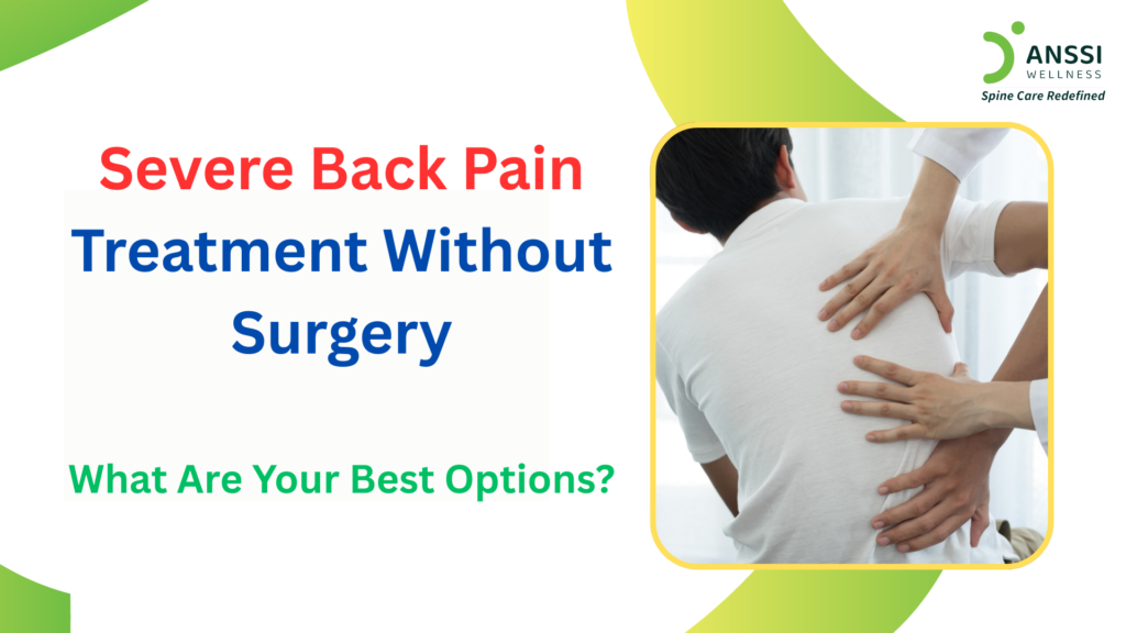 Severe back pain often develops due to underlying spinal problems that worsen over time if left untreated.