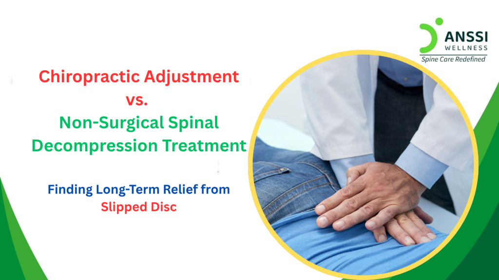 Many people search for quick relief and often come across options like chiropractic adjustments and non-surgical spinal decompression treatment.