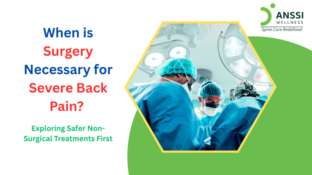 There are specific, well-defined medical situations in which spinal surgery is genuinely necessary and should not be delayed.