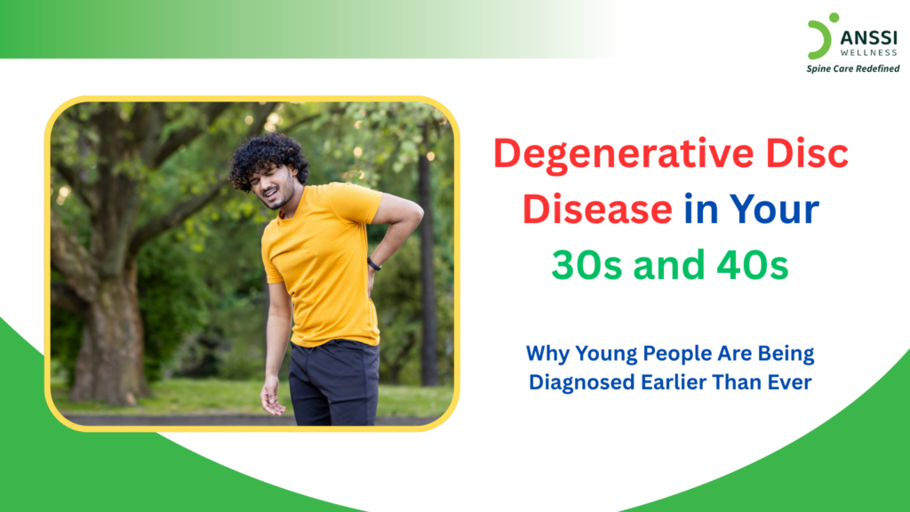 An increasing number of young people in their 30s and 40s are being diagnosed with early spinal degeneration.