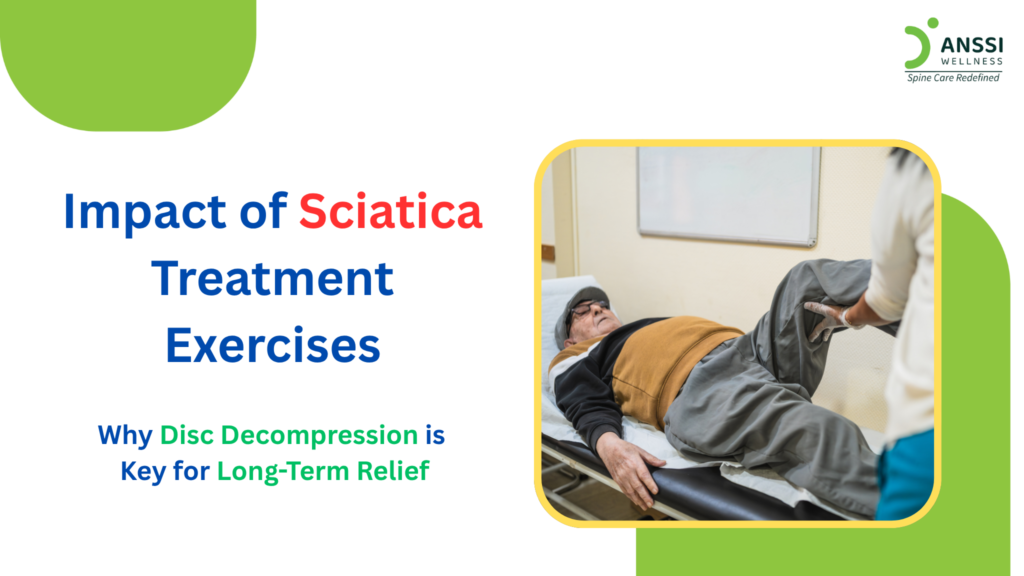The hallmark of sciatica is pain that radiates from the lower back into the buttock and down one or both legs.