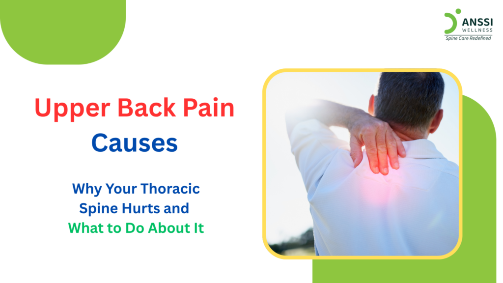 Chronic upper back pain has structural spinal causes that are identifiable on imaging, clinically distinguishable from muscular pain, and treatable non-surgically.