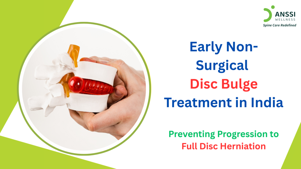 A disc bulge is a structural warning, and the stage at which intervention is most likely to prevent the significantly more complex clinical problem that follows if it is ignored.