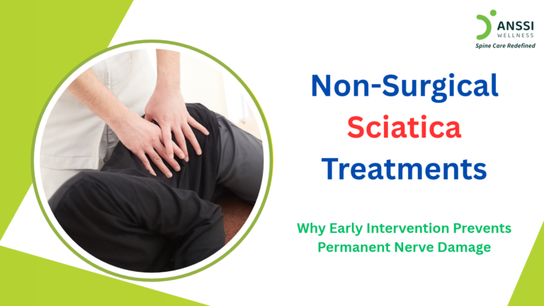 Sciatica can begin with a dull ache in the lower back or buttock and gradually develop into shooting pain, burning sensations, tingling, or numbness travelling down the leg.
